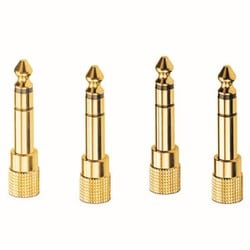 ヘッドホン用 変換アダプター 3.5mm→6.3mm 4本セット HJA-4