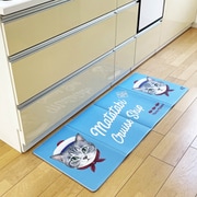 FN-006 [フェリシモ猫部 やわらかプニプニ折りたためるフロアマット 120cm 猫ブルー]