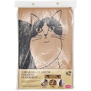 FN-027 [フェリシモ猫部 やわらかプニプニ折りたためるフロアマット 180cm 猫ベージュ]