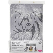 FN-028 [フェリシモ猫部 やわらかプニプニ折りたためるフロアマット 180cm 猫グレー]