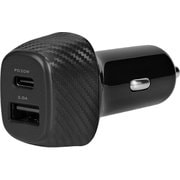 最大出力48W PD3.0(30W)対応 USB Type-C×1 + USB Type-A×1 車載充電器 ブラック OWL-CPD30C1A1R-BK