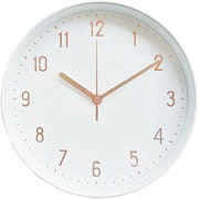掛け時計 直径 約 25cm 電波時計 北欧風 壁掛け 時計 連続秒針 ホワイト I04-6149