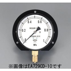 G 3/8"/ 75/100mm/0-3.5MPa つば付圧力計 EA729CD-35