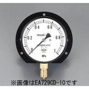 G 3/8"/ 75/100mm/0-3.5MPa つば付圧力計 EA729CD-35