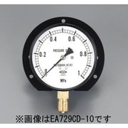 G 3/8"/100/128mm/0-1.0MPa つば付圧力計 EA729CE-10
