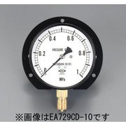 G 3/8"/ 75/100mm/0-1.0MPa つば付圧力計 EA729CD-10