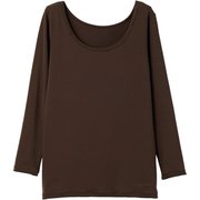 8761-3005 [リカバリーインナーウェア おうちインナー Uネック9分袖 レディース Lサイズ モカ22]