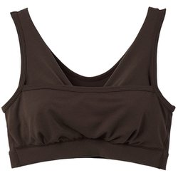 ギャザリングブラ パッド付き レディース リカバリーウェア アンダーウェア モカ Lサイズ 8781