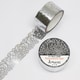 デコレーションテープ GR-4080 クリアテープ 幅20mm×3m 銀箔 ロマネ