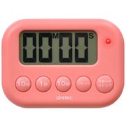キッチンタイマー マグネット LED ドリテック ピンク T-528PK
