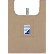NU-21806 [エコバッグ 折りたたみ シンプル 撥水 ポケット付き S 10L サンドベージュ]