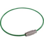 P-1752 [ニッサチェイン ビニコートキーワイヤー 緑 160mm 1PK=1個入り]