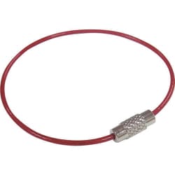 ニッサチェイン ビニコートキーワイヤー 赤 160mm 1PK=1個入り P-1754