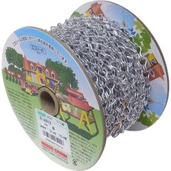 ニッサチェイン アルミ二重 15m巻 銀 R-AR12-SV