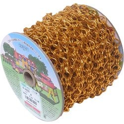 ニッサチェイン アルミ二重 15m巻 金 R-AR20-GD