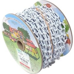 ニッサチェイン 鉄カラービクター 15m巻 白 R-IV16E-W