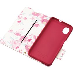 Galaxy A23 5G（SC-56C/SCG18）用/レザーケース/手帳型/UltraSlim/Flowers/薄型/磁石付き/ディープピンク PM-G227PLFUJPND