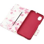 Galaxy A23 5G（SC-56C/SCG18）用/レザーケース/手帳型/UltraSlim/Flowers/薄型/磁石付き/ディープピンク PM-G227PLFUJPND
