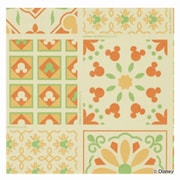タイルマット 45×45cm ミッキーマウス タイル 4枚入 オレンジ