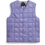 Vネックボタン インナーダウンベスト TAION-W001 LAVENDER Mサイズ [アウトドア ダウンウェア レディース]