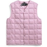 Vネックボタン インナーダウンベスト TAION-W001 L.PINK Mサイズ [アウトドア ダウンウェア レディース]