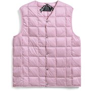 Vネックボタン インナーダウンベスト TAION-W001 L.PINK Lサイズ [アウトドア ダウンウェア レディース]