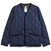 パイピングVネック ダウンカーディガン TAION-101CI NAVY Sサイズ [アウトドア ダウンウェア ユニセックス]