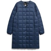 Vネックボタン ロングダウンジャケット TAION-W101-LONG D.BLUE Mサイズ [アウトドア ダウンウェア レディース]