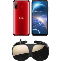 SIMフリースマートフォン/6.6型/RAM 8GB/ROM 128GB/サルサ・レッド HTC Desire 22 pro VIVE Flowセット 99HATD008-00