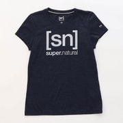 レディース半袖 ロゴTシャツ W LOGO TEE SNWJ10065 J005 Mサイズ [フィットネス ヨガ シャツ レディース]