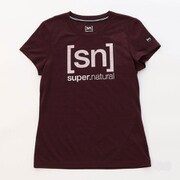 レディース半袖 ロゴTシャツ W LOGO TEE SNWJ10065 JU64 Mサイズ [フィットネス ヨガ シャツ レディース]