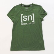 レディース半袖 ロゴTシャツ W LOGO TEE SNWJ10065 JU62 XSサイズ [フィットネス ヨガ シャツ レディース]