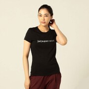 レディース半袖 ロゴTシャツ W HORIZONTAL SNLOGO TEE SNWJ10066 J004 XSサイズ [フィットネス ヨガ シャツ レディース]