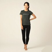 レディース半袖 ロゴTシャツ W HORIZONTAL SNLOGO TEE SNWJ10066 JU79 Mサイズ [フィットネス ヨガ シャツ レディース]
