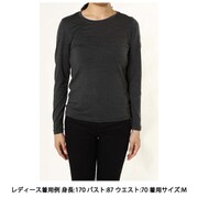 W BASE LS 175 レディース 厚手天竺 長袖ラウンドネックTシャツ SNW004384 U66 チャコールグレー Mサイズ [フィットネス ヨガ シャツ レディース]