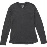 長袖クルーネックTシャツ W BASE CREW NECK 230 SNW004388 U66チャコールグレー Mサイズ [フィットネス ヨガ シャツ レディース]