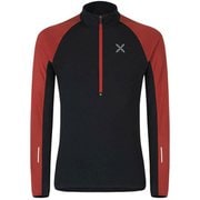 ラン ソフト ジップ マグリア RUN SOFT ZIP MAGLIA MMZR88X 9061 ブラック/タバコ Lサイズ [アウトドア フリース メンズ]