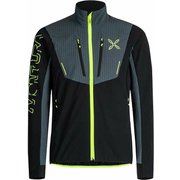 スキースタイルジャケット SKI STYLE JACKET MJAK04X 9070F ブラック/Fイエロー Sサイズ [アウトドア ソフトシェルジャケット メンズ]