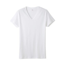 YG ピュアコットン Vネック Tシャツ Lサイズ ホワイト YV0015V