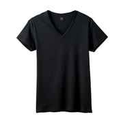 YG ピュアコットン Vネック Tシャツ Lサイズ ブラック YV0015V