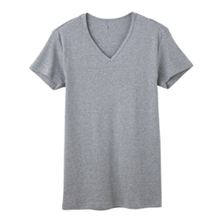 YG ピュアコットン Vネック Tシャツ Lサイズ グレーモク YV0015V