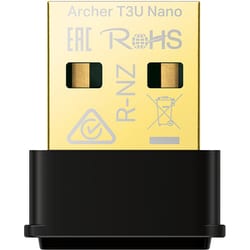無線LAN子機 11ac/n/a/g/b 867Mbps＋400Mbps ナノサイズ USB 2.0デュアルバンドAC1300 3年保証 Archer T3U nano