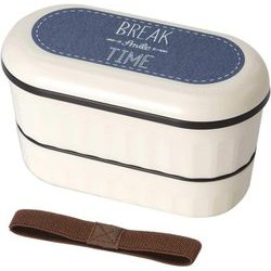 Potter 2段ランチボックス BREAK TIME ホワイト MM-578