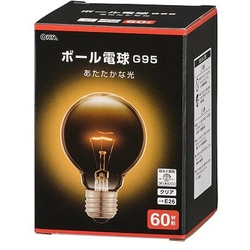 G95 ボール球 60W E26 クリア LB-G9657K-CN