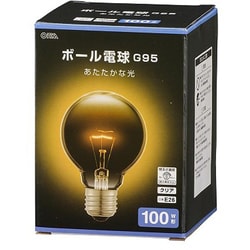 G95 ボール球 100W E26 クリア LB-G9695K-CN