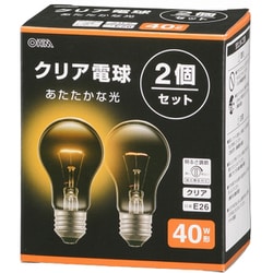クリア電球 40W E26 2P LB-D5640C-2PN