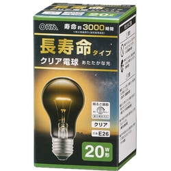 長寿命 クリア電球 20W E26 LB-DL5619CN