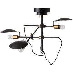 ポルダー 3 シーリングランプ E26 LED対応 適用畳数6～8畳 幅76.5cm×高さ48.3cm ブラック FP-003BK