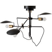 ポルダー 3 シーリングランプ E26 LED対応 適用畳数6~8畳 幅76.5cm×高さ48.3cm ブラック FP-003BK