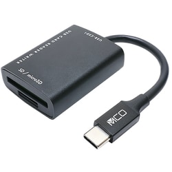USB3.2Gen1対応  SD＋microSDカードリーダ・ライタ USB Type-C Windows11,10/macOS/ChromeOS/iPadOS/AndroidOS ブラック USR-CSD1/BK